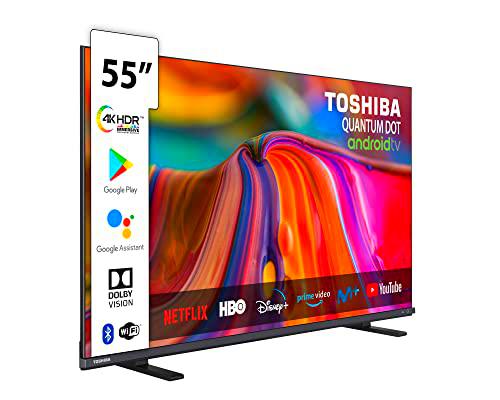 TOSHIBA 55QA4163DG Televisor QLED Android Smart TV de 55 Pulgadas
