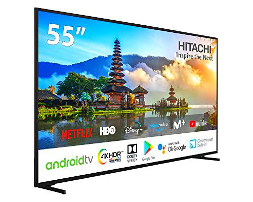 Hitachi 55HAK5450, Android Smart TV 55 Pulgadas, 4K Ultra HD