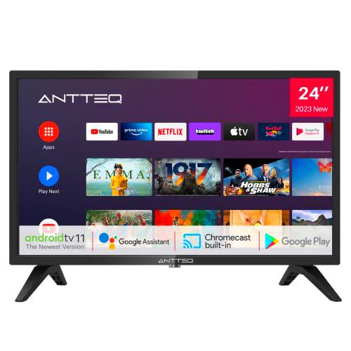 Antteq AG24F1DCU Android TV Smart TV 24 Pulgadas (61 cm) con Google Assistant