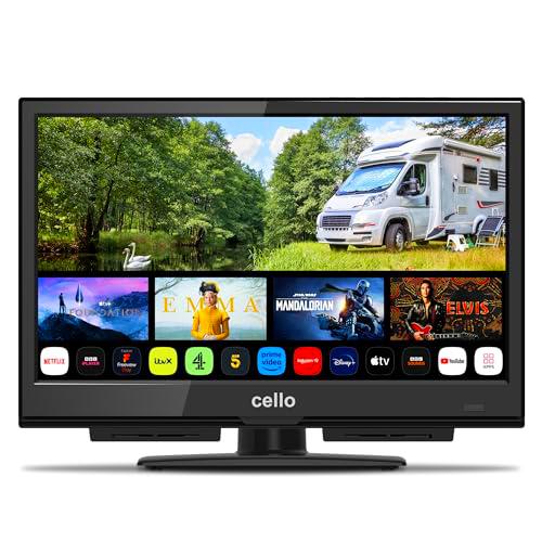 Cello C1624WS-12V 16&quot; Smart Camping Travel TV WEBOS by LG Full HD LED TV DVB-T/T2-C-S/S2 Bluetooth 12V Adaptador para Coche Pitch Sound para una Experiencia de Sonido única