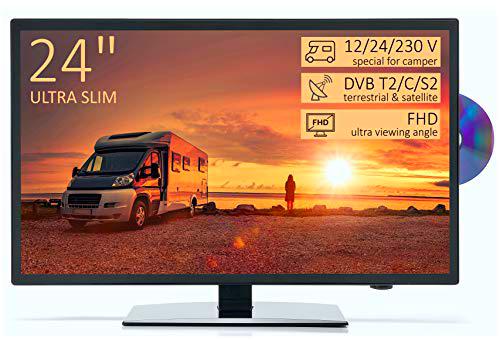 TV Full HD 24&quot; para Autocaravana - DVD/USB/Ci+/Hdmi