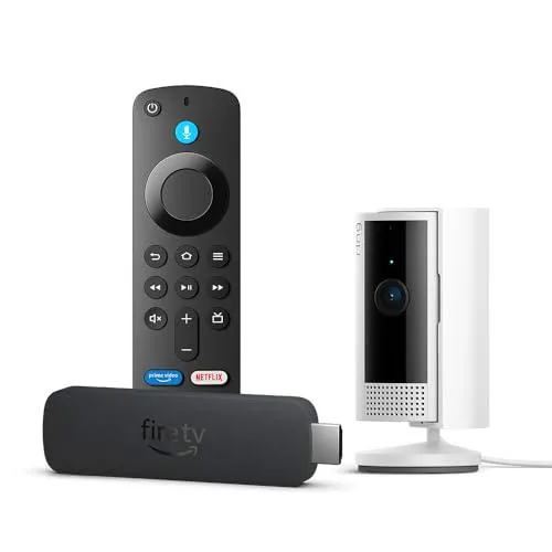 Amazon Fire TV Stick 4K (Última generación) + Ring Cámara interior (Indoor Camera 2.ª gen.)