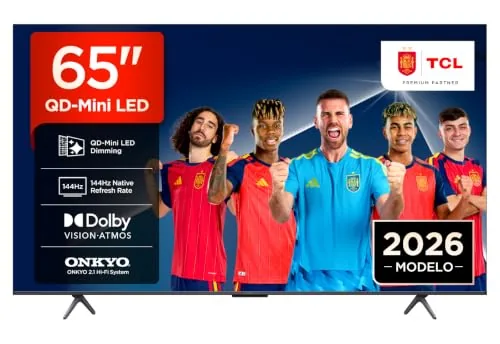 TCL 65T8D 65 Pulgadas QD-Mini LED 4K HDR10+ Smart TV Gaming 144Hz VRR | FreeSync Premium