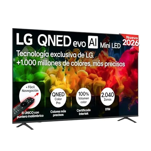 LG 85QNED80B6A - Smart TV QNED EVO AI 85" 4K Sin Reflejos 94%