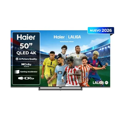 Haier H6 QLED 4K 50" 50H6GUX, Smart TV con Google TV