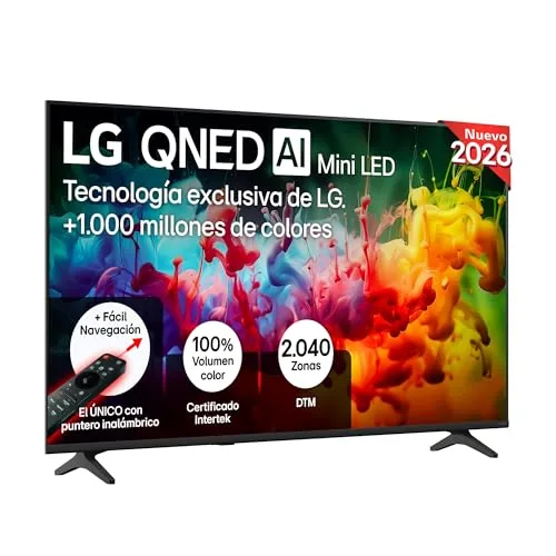 LG 55QNED70B6C - Smart TV QNED MiniLED AI 55" 4K Sin Reflejos 94%