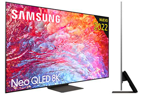 Samsung TV Neo QLED8K 2022 75QN700B-SmartTV de 75"con Resolución8K,Quantum Matrix Technology Pro,Procesador Neural8K Lite con Inteligencia Artificial,Quantum HDR2000,60W Dolby Atmos y Alexa Integrada
