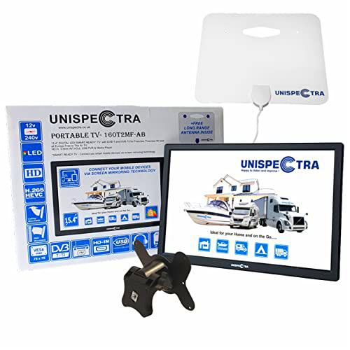 Unispectra® 16” SmartReady 12V / 230V HD LED TV Digital DVB-T / T2 (TDT) USB PVR y Reproductor Multimedia