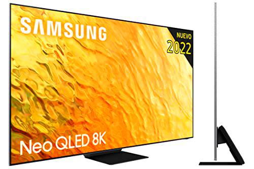 Samsung TV Neo QLED8K 2022 75QN800B-Smart TV de 75&quot;con Resolución 8K,Quantum Matrix Technology Pro,Procesador Neural 8K con Inteligencia Artificial,Quantum HDR 2000,70W Dolby Atmos y Alexa Integrada