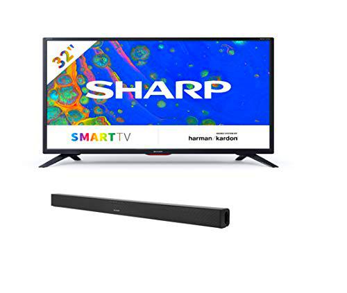 Sharp 32BC6E - Smart TV de 32&quot; + HT-SB140MT 2.0 - Barra de Sonido