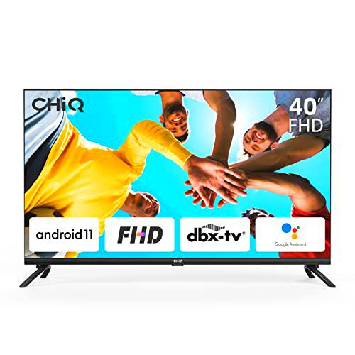 CHiQ 40 Pulgadas FHD Smart Android 11 TV, HDR10, DBX-TV