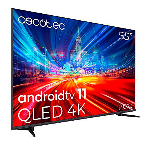 Cecotec Smart TV de 55" TV V1+ Series VQU11055+S. Televisores QLED