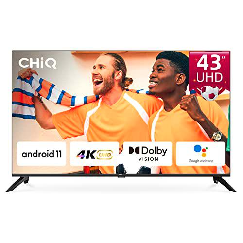 CHiQ H7C 43" UHD TV, 4K Smart TV, diseño sin Marco