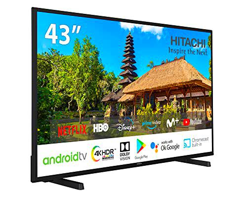 Hitachi 43HAK5450, Android Smart TV 43 Pulgadas, 4K Ultra HD
