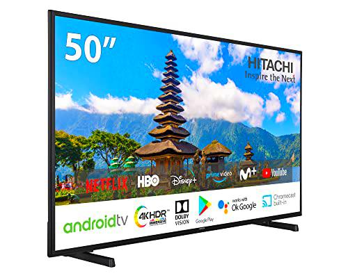 Hitachi 50HAK5450, Android Smart TV 50 Pulgadas, 4K Ultra HD