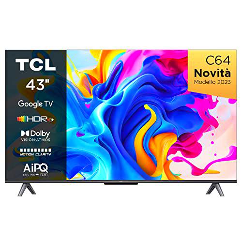 TCL 43" TV 43C641, QLED, UHD, HDR10+, 120 Hz Game Accelerator