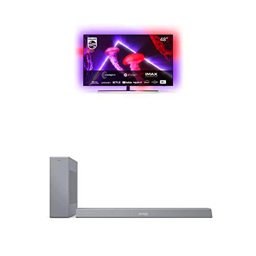 Philips 48OLED807/12 OLED Android TV 48" 4K UHD, Smart TV con Ambilight Plus de 4 Lados