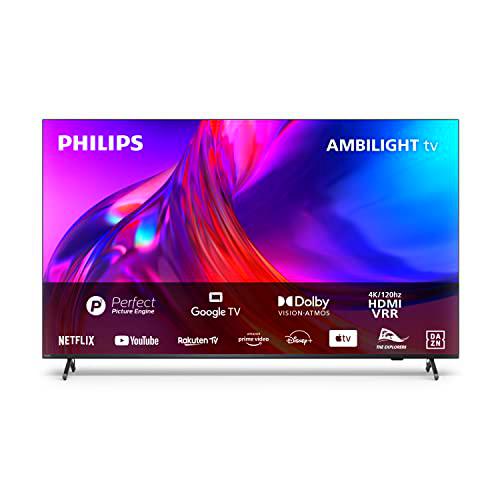 Philips 4K LED Ambilight TV|PUS8818|75 Pulgadas|UHD 4K TV|60Hz|P5 Picture Engine|HDR10+|Google Smart TV|Dolby Atmos|Altavoces 20 W|Soporte|Prime|Netflix|Youtube|Asistente de Google|Alexa|