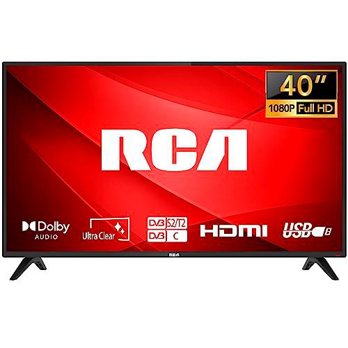 RCA iRB40H3 40 Pulgadas Televisión LED TV Full HD Triple Sintonizador (DVB-T/T2/C/S/S2) Dolby Audio HDMI USB Conectar Fire TV Apple TV Monitor para PS5 Xbox Modelo Hotel Sala de Reuniones Negro