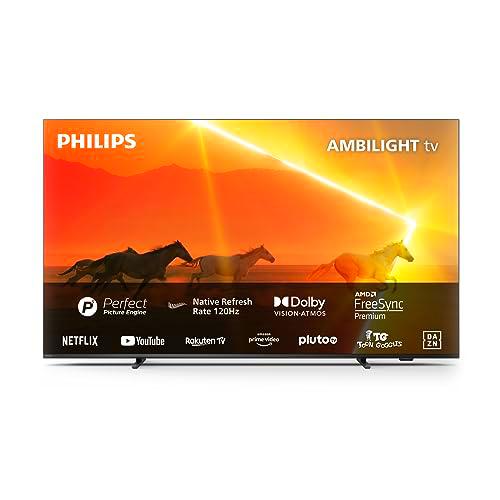 Philips Ambilight Xtra PML9008 139 cm (55 Pulgadas) Smart 4K MiniLED TV | HDR10+ | 120 Hz | Motor P5 | Dolby Visión y Atmos | Compatible con el Asistente de Google y Alexa | Gris