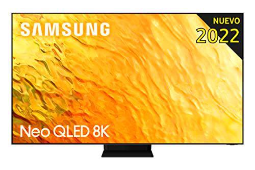 SAMSUNG TV Neo QLED8K 2022 65QN800B-Smart TV de 65"con Resolución 8K,Quantum Matrix Technology Pro,Procesador Neural 8K con Inteligencia Artificial,Quantum HDR 2000,70W Dolby Atmos y Alexa Integrada