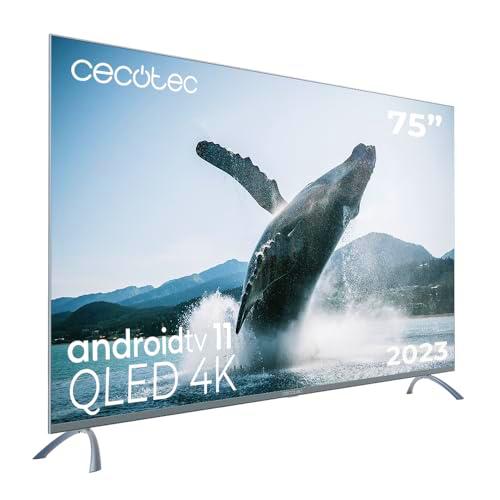 Cecotec Televisor QLED 75" Smart TV V3+ Series VQU30075+S