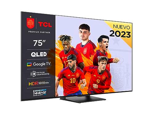 TCL 75T8A Smart TV QLED de 75", VRR de 144 Hz, Full Array Local Dimming