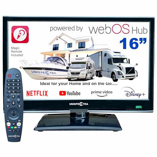 Unispectra ® 16” Smart TV (webOS) 12v Full HD 230v 24v TDT y sintonizador Sat