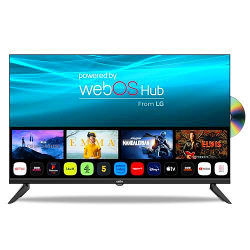 Cello C3224WSF Trav 32" Smart/DVD Camping Travel TV Integrated DVD Player Frameless Triple Tuner Bluetooth WebOS by LG Ideal para Autocaravana Camión Hecho en Europa [2024]