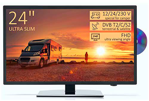 TV Full HD 24" para Autocaravana - DVD/USB/Ci+/Hdmi