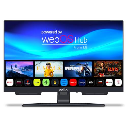 Cello C1924WSH 19" Pulgadas Smart TV sin Marco Triple Sintonizador (DVB-C/-S2/-T2) Bluetooth Ultrarrápido WebOS by LG Altavoces Pitch Disney+ Netflix Prime Made in Europe [2024]