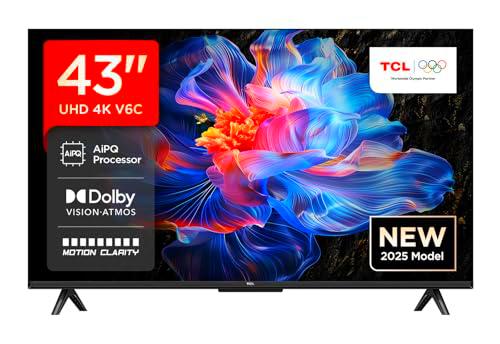 TCL 43V6C 55” Direct LED TV, 10K HDR TV, Smart TV Powered by Google TV (Dolby Audio