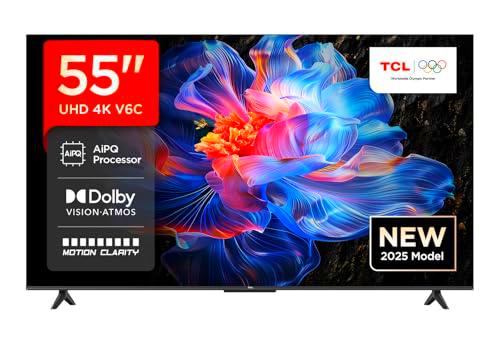 TCL 55V6C 55” Direct LED TV, 4K HDR TV, Smart TV Powered by Google TV (Dolby Audio