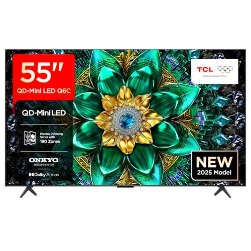 TCL 55Q6C 55” QD-Mini LED TV, 4K HDR Premium 1000nits