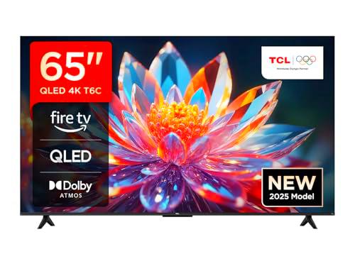 TCL 65T6C 65” QLED 4K HDR TV, Fire TV (Smart TV with Dolby Vision &amp; Atmos