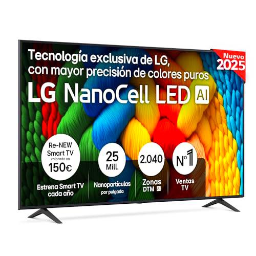 LG 75NANO80A6B - TV 75", 4K NanoCell, Smart TV, LED IA