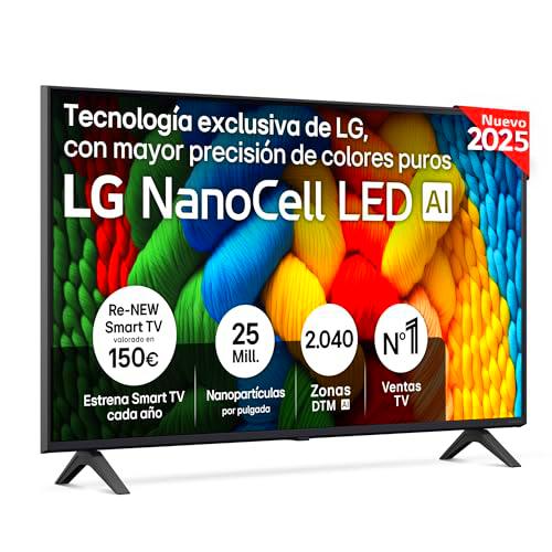 LG 43NANO80A6B - TV 43", 4K NanoCell, Smart TV, LED IA