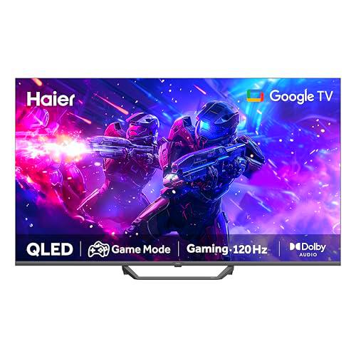 Haier QLED 4K UHD H75S80FUX 75 Pulgadas Smart TV, Google TV