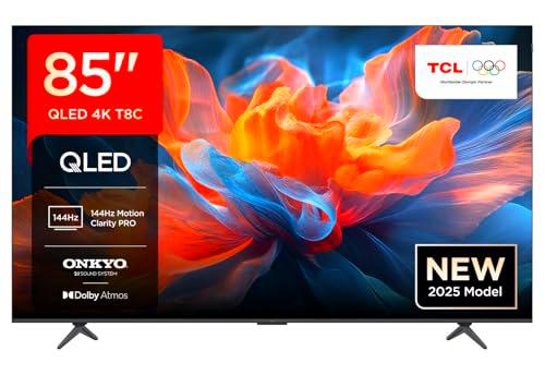 TCL 85T8C 85” QLED 4K HDR Ultra HD TV, Smart TV Powered by Google TV (Dolby Vision &amp; Atmos