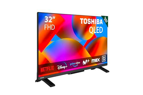 Toshiba 32QV2F63DG Smart TV de 32" QLED, con Resolución Full HD (1920 x 1080)