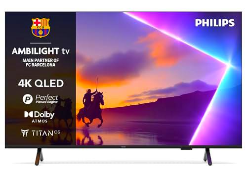 Philips Ambilight 75PUS8510 4K QLED Smart TV - Pantalla de 75 Pulgadas con Plataforma Titan OS