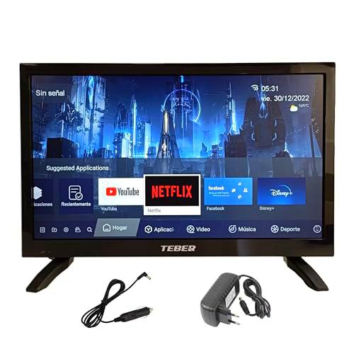 TEBER. Smart TV de 18,5 Pulgadas - 12v/24v/230v - Android 11