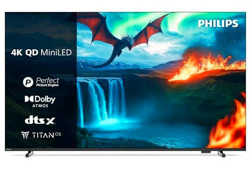 Philips Ambilight 55MLED820 Mini LED 4K Smart TV - Pantalla de 55 Pulgadas con Motor P5 Picture Engine Ultra HD