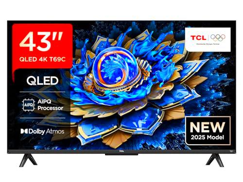 TCL 43T69C QLED 43", TV Direct LED, HDR 4K, Smart TV con Google TV (Dolby Vision y Atmos