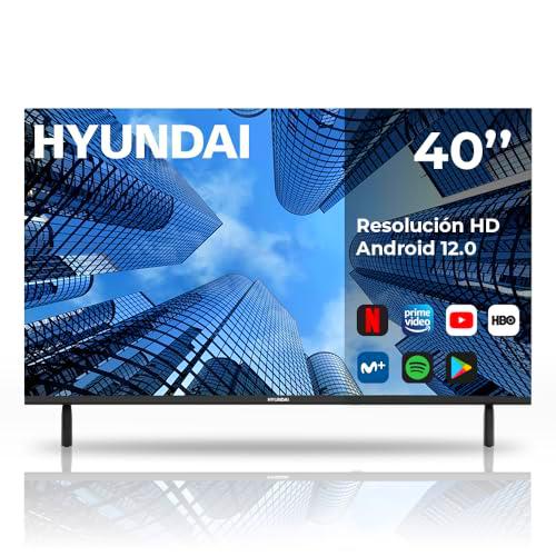 Hyundai Smart TV LED 40 HTV4000A HD DVBT2-S2 E Negro Android 12.0 Mando con Acceso Directo a Apps Conexión Mi