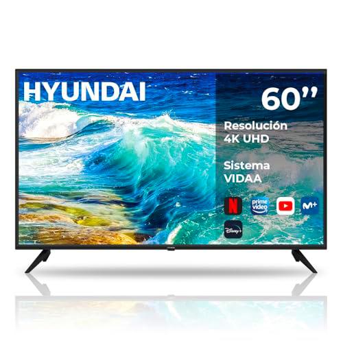 Hyundai Smart TV LED 60 HTV6000UV 4k Ultra HD DVBT2-S2 G Negro VIDAA U6 Mando con Acceso a Apps Hotel
