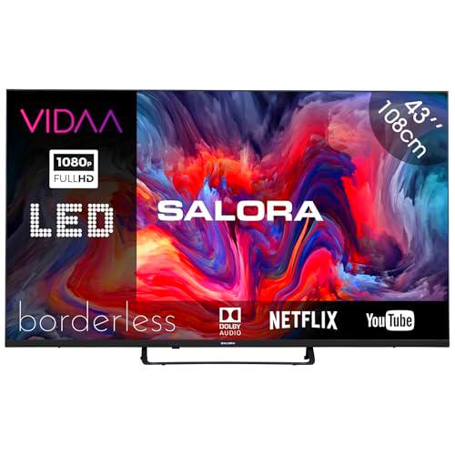 SALORA FOD HV Smart TV de 43 Pulgadas, TV con Pantalla HD Vidaa de 43 Pulgadas