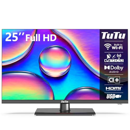 TuTu Smart TV 25 Pulgadas WiFi FHD Televisor con LED Pantalla