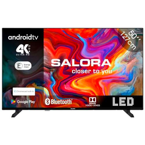 SALORA Smart TV de 50 Pulgadas - Televisor HD con Android TV
