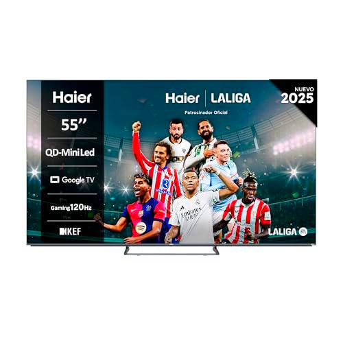 Haier QD MiniLED 4K UHD H55M80FUX - 55", Smart TV, Google TV
